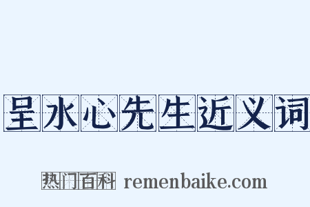 呈水心先生近义词是什么意思的图片